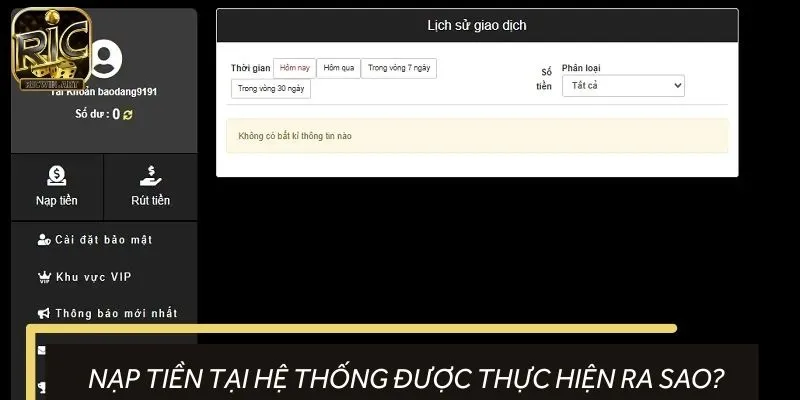 Hội viên nắm rõ các cách nạp tiền để thực hiện nhanh chóng, thành công